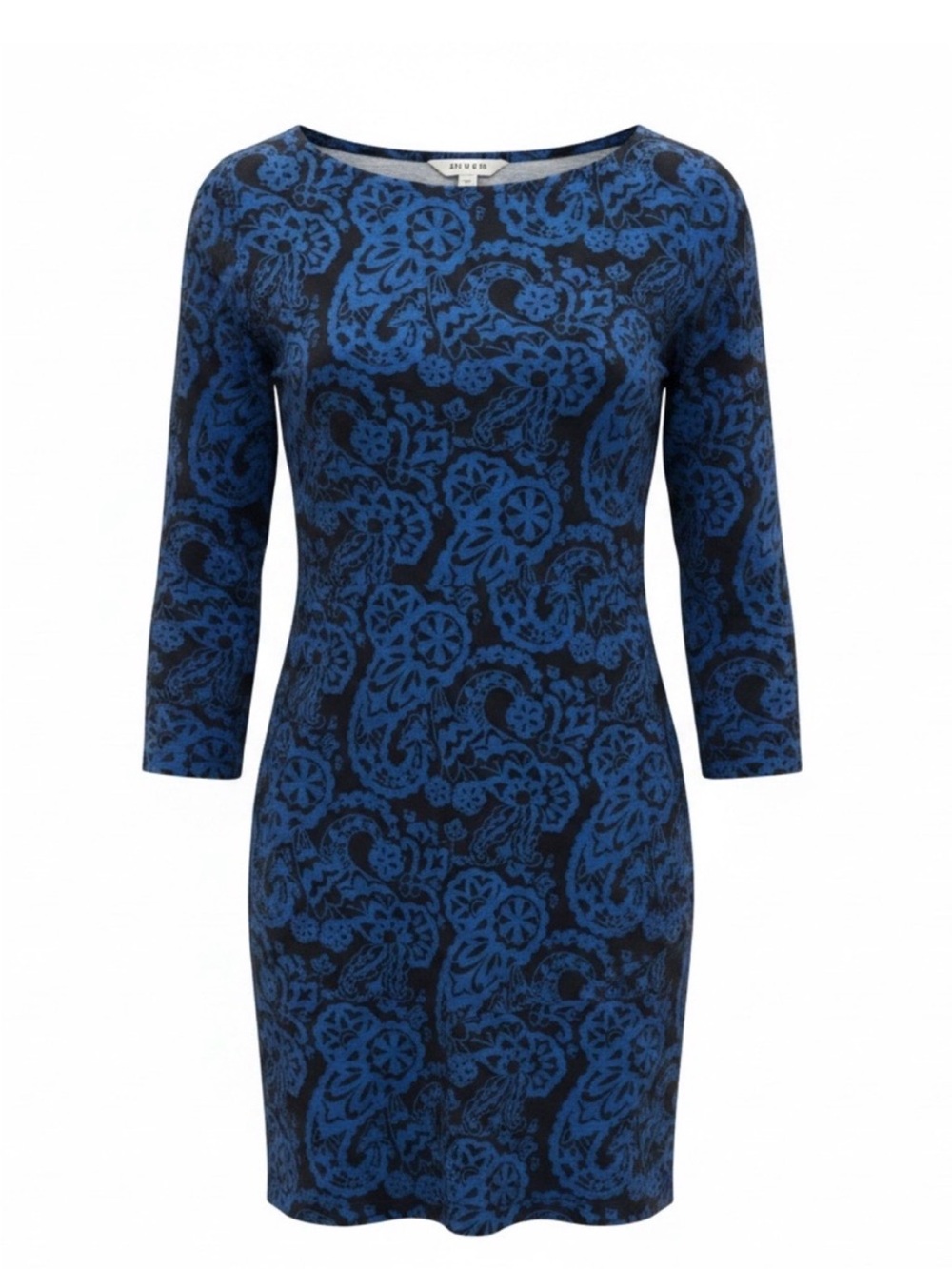 Boden Audrey Cobalt Blue Paisley Ponte Shift Dress Size 8 US